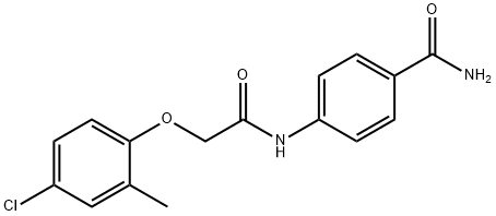 4-{[(4-chloro-2-methylphenoxy)acetyl]amino}benzamide Struktur