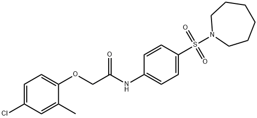 N-[4-(azepan-1-ylsulfonyl)phenyl]-2-(4-chloro-2-methylphenoxy)acetamide Structure