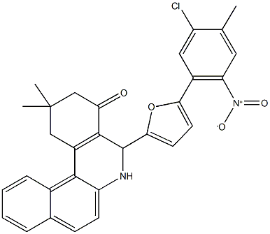 5-(5-{5-chloro-2-nitro-4-methylphenyl}-2-furyl)-2,2-dimethyl-2,3,5,6-tetrahydrobenzo[a]phenanthridin-4(1H)-one|