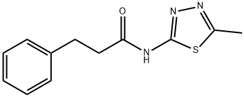 N-(5-methyl-1,3,4-thiadiazol-2-yl)-3-phenylpropanamide Struktur