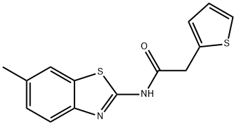 N-(6-methyl-1,3-benzothiazol-2-yl)-2-(2-thienyl)acetamide Structure