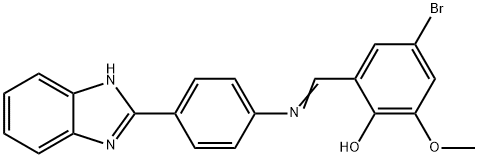 2-({[4-(1H-benzimidazol-2-yl)phenyl]imino}methyl)-4-bromo-6-methoxyphenol 结构式