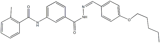 2-methyl-N-[3-({2-[4-(pentyloxy)benzylidene]hydrazino}carbonyl)phenyl]benzamide Structure