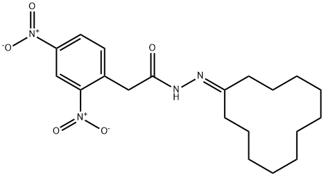 2-{2,4-dinitrophenyl}-N'-cyclododecylideneacetohydrazide Structure