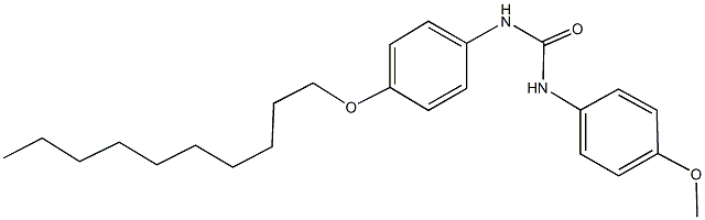 N-[4-(decyloxy)phenyl]-N'-(4-methoxyphenyl)urea 化学構造式