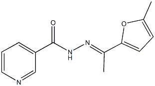 N'-[1-(5-methyl-2-furyl)ethylidene]nicotinohydrazide 化学構造式