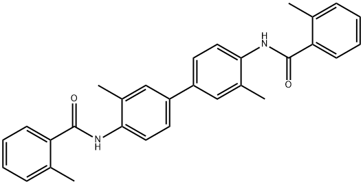 N-{3,3'-dimethyl-4'-[(2-methylbenzoyl)amino][1,1'-biphenyl]-4-yl}-2-methylbenzamide 化学構造式