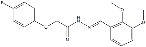 N'-(2,3-dimethoxybenzylidene)-2-(4-fluorophenoxy)acetohydrazide Struktur