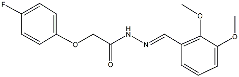 N'-(2,3-dimethoxybenzylidene)-2-(4-fluorophenoxy)acetohydrazide 化学構造式