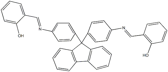 2-({[4-(9-{4-[(2-hydroxybenzylidene)amino]phenyl}-9H-fluoren-9-yl)phenyl]imino}methyl)phenol Structure