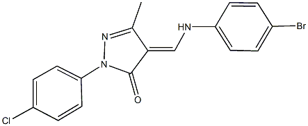 4-[(4-bromoanilino)methylene]-2-(4-chlorophenyl)-5-methyl-2,4-dihydro-3H-pyrazol-3-one,349572-66-3,结构式