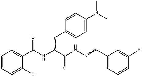 N-{1-{[2-(3-bromobenzylidene)hydrazino]carbonyl}-2-[4-(dimethylamino)phenyl]vinyl}-2-chlorobenzamide|