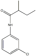 N-(3-chlorophenyl)-2-methylbutanamide 化学構造式