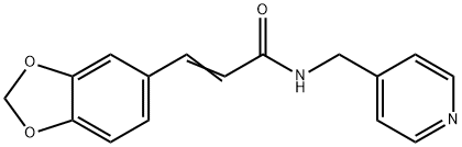 3-(1,3-benzodioxol-5-yl)-N-(4-pyridinylmethyl)acrylamide 化学構造式