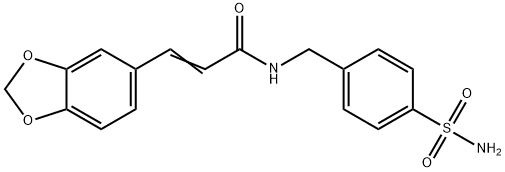 N-[4-(aminosulfonyl)benzyl]-3-(1,3-benzodioxol-5-yl)acrylamide 结构式