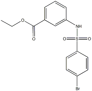 ethyl 3-{[(4-bromophenyl)sulfonyl]amino}benzoate,349614-31-9,结构式
