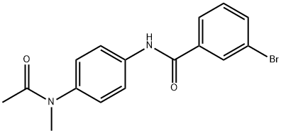 N-{4-[acetyl(methyl)amino]phenyl}-3-bromobenzamide Struktur