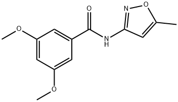 3,5-dimethoxy-N-(5-methyl-3-isoxazolyl)benzamide 化学構造式