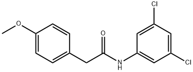 N-(3,5-dichlorophenyl)-2-(4-methoxyphenyl)acetamide 化学構造式