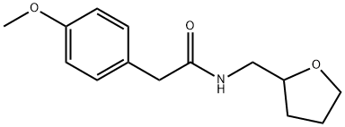 2-(4-methoxyphenyl)-N-(tetrahydro-2-furanylmethyl)acetamide 化学構造式