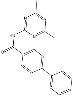 N-(4,6-dimethyl-2-pyrimidinyl)[1,1'-biphenyl]-4-carboxamide 结构式