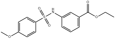 ethyl3-{[(4-methoxyphenyl)sulfonyl]amino}benzoate Struktur