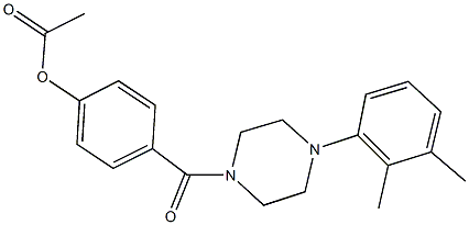 349625-11-2 4-{[4-(2,3-dimethylphenyl)-1-piperazinyl]carbonyl}phenyl acetate