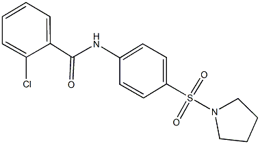349627-13-0 2-chloro-N-[4-(1-pyrrolidinylsulfonyl)phenyl]benzamide