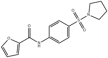 N-[4-(pyrrolidin-1-ylsulfonyl)phenyl]-2-furamide 结构式