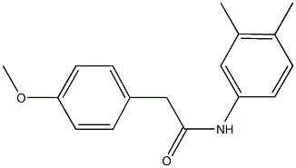 N-(3,4-dimethylphenyl)-2-(4-methoxyphenyl)acetamide,349628-02-0,结构式