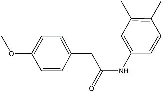 N-(3,4-dimethylphenyl)-2-(4-methoxyphenyl)acetamide 化学構造式