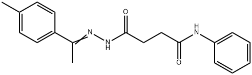 4-{2-[1-(4-methylphenyl)ethylidene]hydrazino}-4-oxo-N-phenylbutanamide Structure