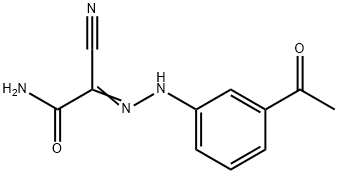 2-[(3-acetylphenyl)hydrazono]-2-cyanoacetamide Struktur