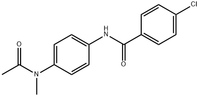 N-{4-[acetyl(methyl)amino]phenyl}-4-chlorobenzamide Struktur