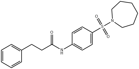 349639-13-0 N-[4-(1-azepanylsulfonyl)phenyl]-3-phenylpropanamide