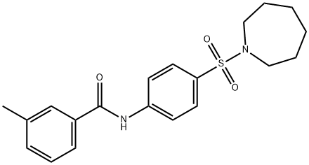 N-[4-(azepan-1-ylsulfonyl)phenyl]-3-methylbenzamide 结构式