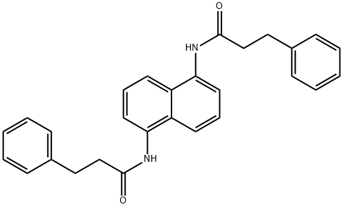 3-phenyl-N-{5-[(3-phenylpropanoyl)amino]-1-naphthyl}propanamide Struktur