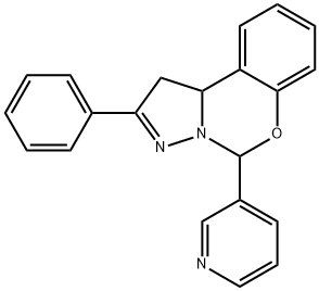 2-phenyl-5-(3-pyridinyl)-1,10b-dihydropyrazolo[1,5-c][1,3]benzoxazine Struktur