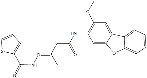 349653-41-4 N-(2-methoxydibenzo[b,d]furan-3-yl)-3-[(2-thienylcarbonyl)hydrazono]butanamide