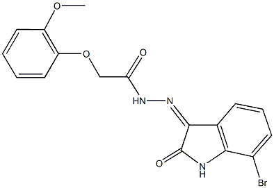 N'-(7-bromo-2-oxo-1,2-dihydro-3H-indol-3-ylidene)-2-(2-methoxyphenoxy)acetohydrazide|