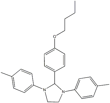 4-[1,3-bis(4-methylphenyl)-2-imidazolidinyl]phenyl butyl ether 化学構造式
