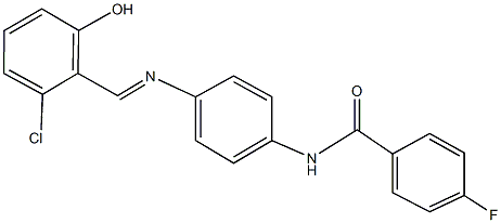 N-{4-[(2-chloro-6-hydroxybenzylidene)amino]phenyl}-4-fluorobenzamide Structure