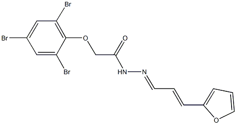 N'-[3-(2-furyl)-2-propenylidene]-2-(2,4,6-tribromophenoxy)acetohydrazide Structure