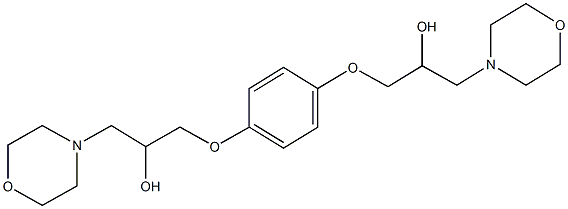 1-{4-[2-hydroxy-3-(4-morpholinyl)propoxy]phenoxy}-3-(4-morpholinyl)-2-propanol 化学構造式