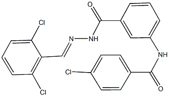 4-chloro-N-(3-{[2-(2,6-dichlorobenzylidene)hydrazino]carbonyl}phenyl)benzamide,350012-17-8,结构式
