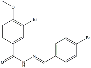 3-bromo-N'-(4-bromobenzylidene)-4-methoxybenzohydrazide Struktur