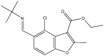 ethyl 5-[(tert-butylimino)methyl]-4-chloro-2-methyl-1-benzofuran-3-carboxylate Structure