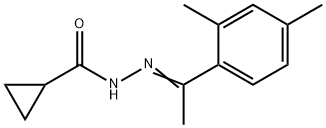 N'-[1-(2,4-dimethylphenyl)ethylidene]cyclopropanecarbohydrazide 化学構造式