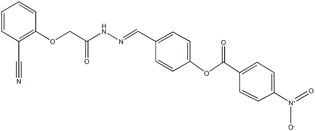 4-{2-[(2-cyanophenoxy)acetyl]carbohydrazonoyl}phenyl 4-nitrobenzoate 化学構造式