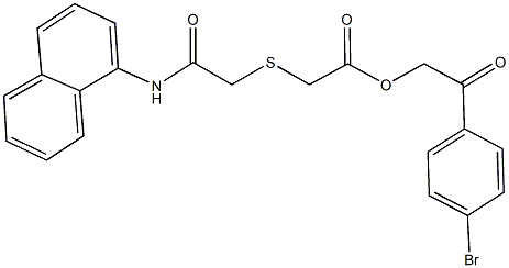 350236-53-2 2-(4-bromophenyl)-2-oxoethyl {[2-(1-naphthylamino)-2-oxoethyl]sulfanyl}acetate